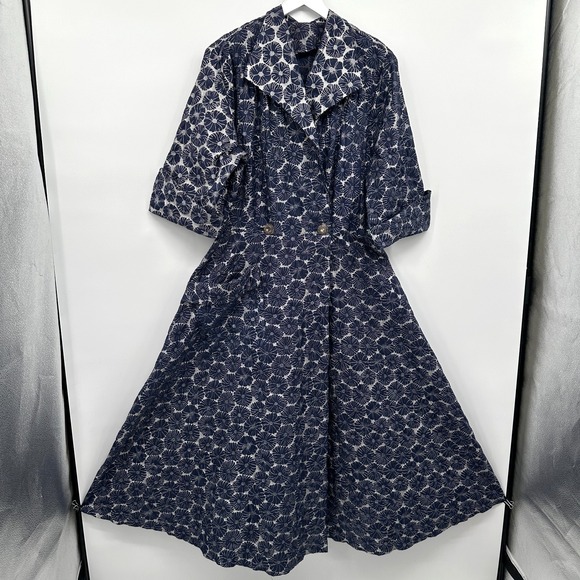 Handmade Jackets & Blazers - Vintage Handmade Duster Jacket Dress Size S M Swing Dark Romantic‎ Witchy Grunge